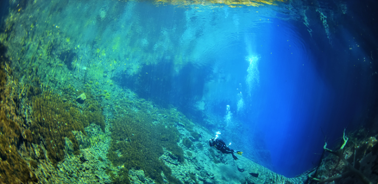 Lagoa Misteriosa celebra 30 anos do primeiro mergulho realizado no local