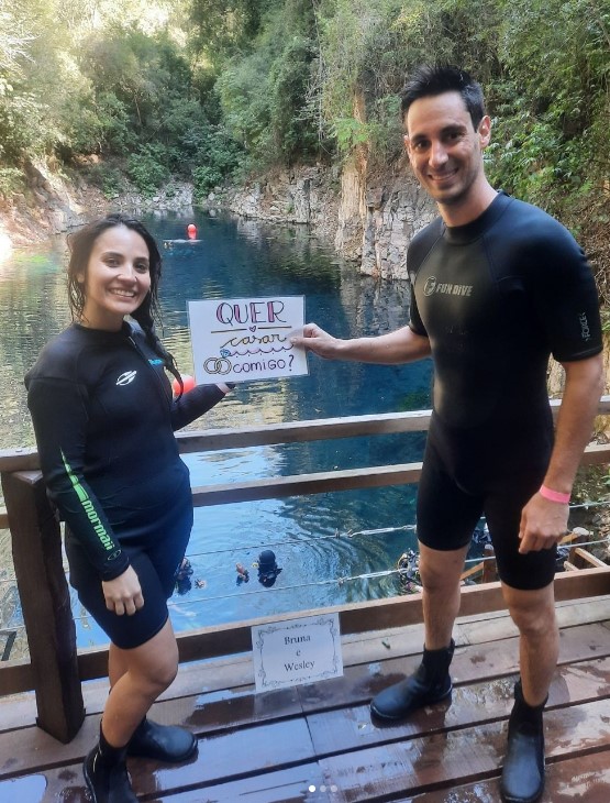 Pedido de casamento na Lagoa Misteriosa