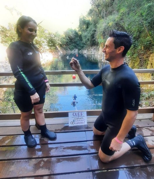 Pedido de casamento na Lagoa Misteriosa